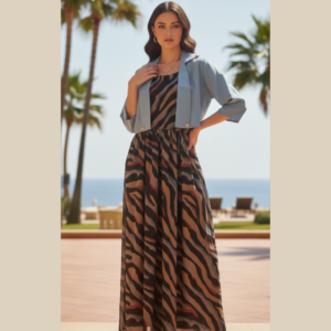 Premium Georgette Chiffon Printed Maxi Dress