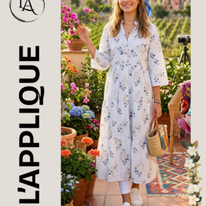 Cotton Floral Printed Maxi Frock – Timeless Elegance for Everyday Wear