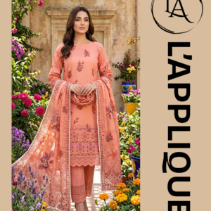 Unstitched 3-Piece Lawn Suit with Schiffli / Daman Embroidery & Bamber Chiffon Dupatta