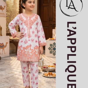 L’APPLIQUE Girls Lawn Cotton 2-Piece Suit