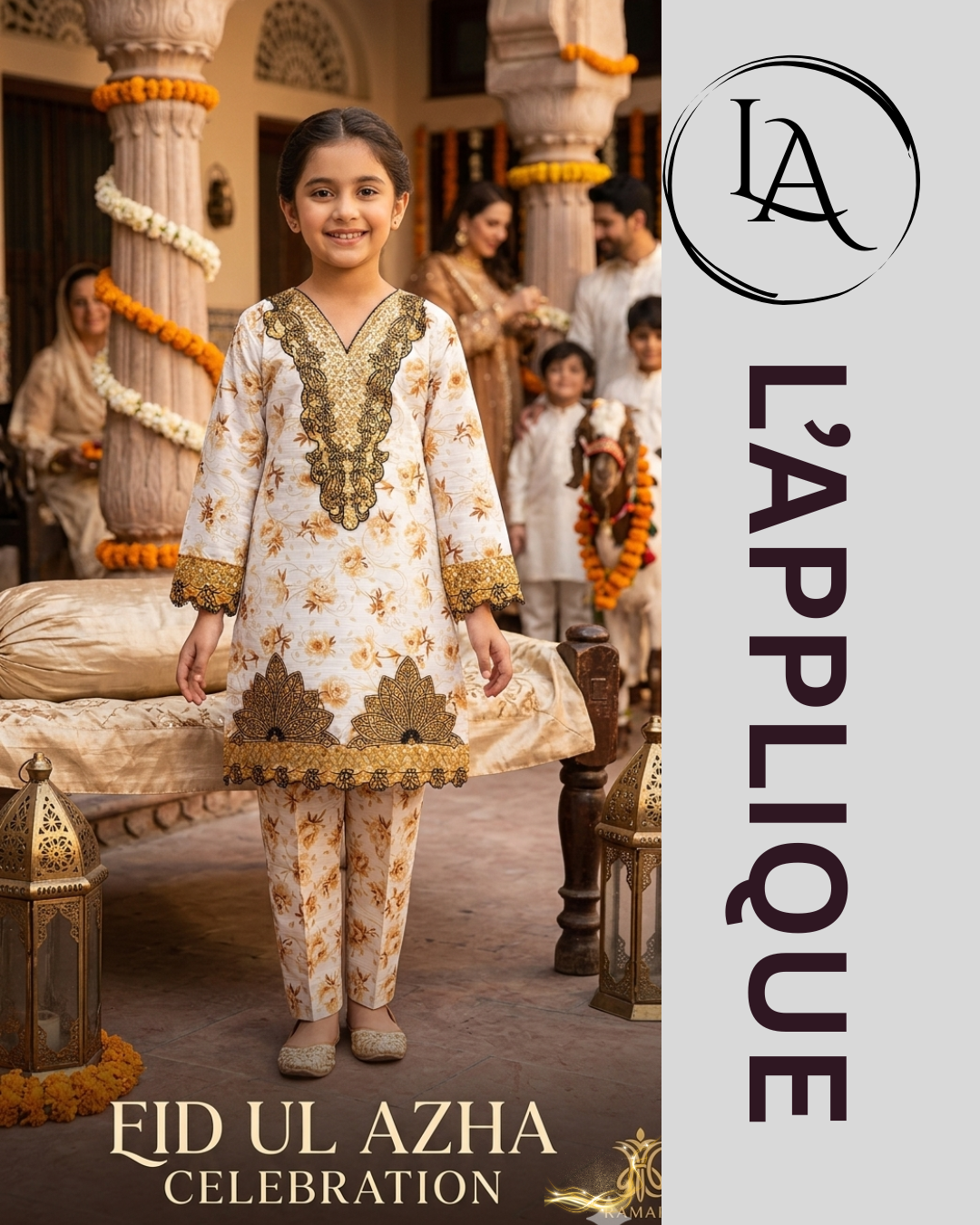 L’APPLIQUE – Floral Printed & Embroidered Lawn Cotton 2-Piece
