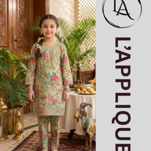 L’APPLIQUE – Floral Printed & Embroidered Lawn Cotton 2-Piece