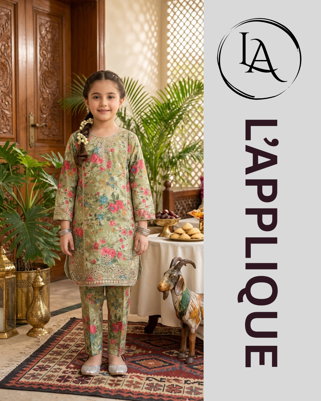 L’APPLIQUE – Floral Printed & Embroidered Lawn Cotton 2-Piece