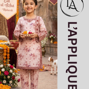 L’APPLIQUE Girls Lawn Cotton 2-Piece Suit