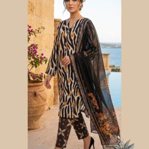 Motifz 3-Piece Unstitched Lawn Suit – Premium Printed Collection