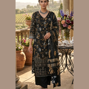 Unstitched 3-Piece Tanadora Lawn Suit with Daman Embroidery & Lawn Dupatta | L'APPLIQUE