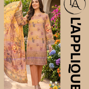 Digital Printed Lawn 3-Piece Embroidered Unstitched Suit