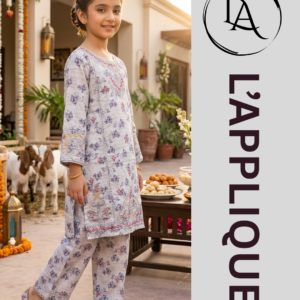 L’APPLIQUE – Floral Printed & Embroidered Lawn Cotton 2-Piece