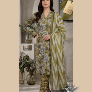 Motifz 3-Piece Unstitched Lawn Suit – Premium Printed Collection