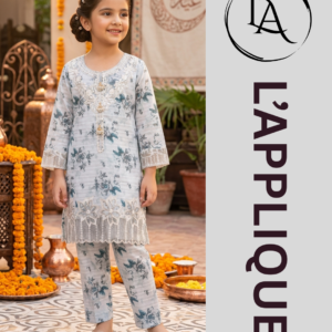 L’APPLIQUE Girls Lawn Cotton 2-Piece Suit