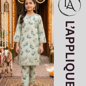 L’APPLIQUE Girls’ Lawn Cotton 2-Piece Suit