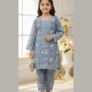 L’APPLIQUE Girls Premium Lawn Cotton 2-Piece Suit