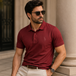 L’APPLIQUE Burgundy Signature Polo Shirt (Copy)