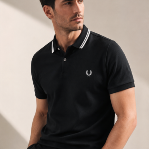 Premium Black Striped Polo Shirt