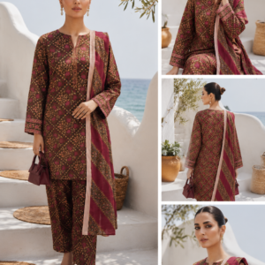 ALEENA'S 3-Piece Unstitched Lawn Suit