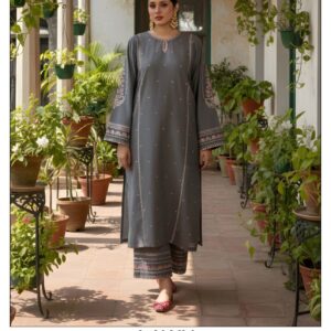 Lawn 2-Piece Heavy Fully Embroidered Dress – Unstitched