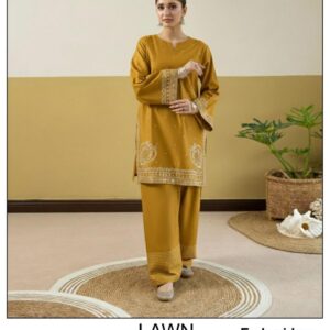 Mustard Lawn 2-Piece Heavy Fully Embroidered Suit – Unstitched
