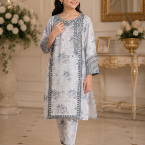 icy-grey lawn cotton 2-piece suite
